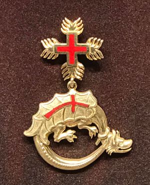 용 기사단. 리투아니아 트라카이 섬 성 박물관의 복원.