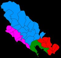 라 스페치아현의 지역 구분