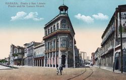아바나의 프라도와 산 라사로, 1915년 엽서