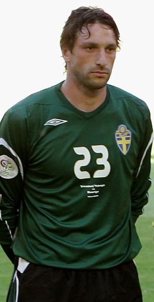 라미 샤반이 스웨덴 소속으로 2006 FIFA 월드컵에 출전한 모습