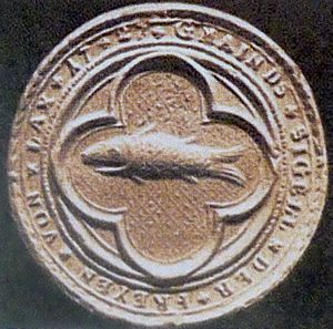 1727년 "Freie von Laax"의 봉인