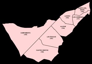 라티나 구의 행정 구역