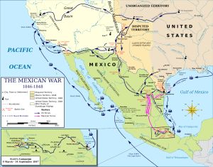 미국-멕시코 전쟁 개요 지도