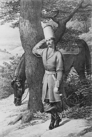 1774년의 볼가 코사크. 이 그림은 1841년 이전에 제작되었다.