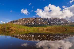 푸토라나 지역의 호수와 반영