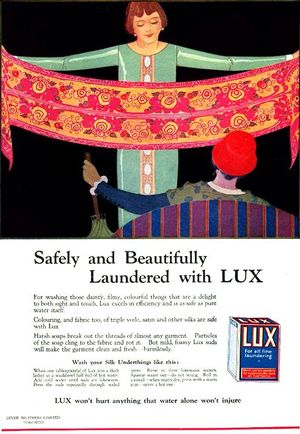 1920년대 초반의 럭스 지면 광고