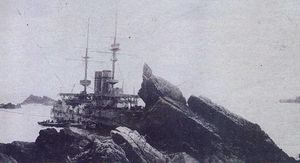1906년 런디 섬에서 좌초된 전함 HMS 몬태규