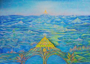 러시아 예술가 롤라 V. 론리의 작품 New World. Sun City, 2013.