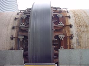 로터리 킬른의 타이어 부분