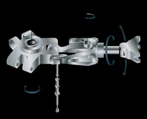 완전 관절형 메인 로터 헤드 다이어그램