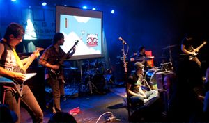 비트 여단이 2008년 MAGFest에서 록맨 2 악보를 연주하는 모습