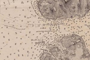 그레이트 레이스, 주라(남쪽)와 스카르바(북쪽) 사이에서 밀물이 론 피르스의 주요 부분으로 나오는 곳