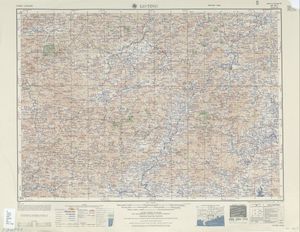 뤄딩}})이 표시된 지도(AMS, 1954)
