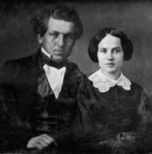 약혼 당시의 제임스 A. 가필드와 루크레티아 루돌프