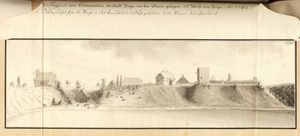 1792년 다우가바 강 유역, 리가에서 52 베르스타 떨어진 레네바르덴의 전망. 요한 크리스토프 브로체의 책 Sammlung verschiedner Liefländischer Monumente.에서 발췌.