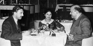 리파트 카다르지 (왼쪽)와 발키스 샤라라, 무함마드 마키야, 1960년대