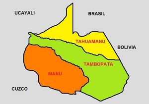 마드레데디오스 주의 행정 구역
