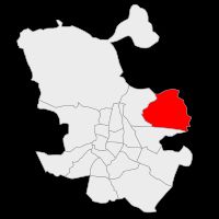 마드리드 내 바라하스 구의 위치