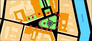 상트페테르부르크의 마네즈나야 광장 지도