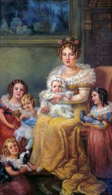 브라질 황후 마리아 레오폴디나와 자녀들, 도메니코 파이루티, 1921년