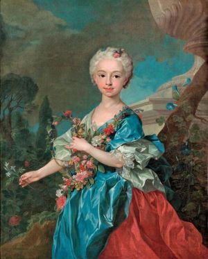 어린 시절의 마리아 안토니아, 루이-미셸 반 로 작품.