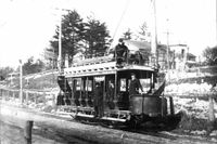 1891년 토론토와 포트크레딧 사이를 운행하는 2층 열차의 모습