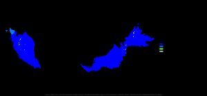 쾨펜–가이거 기후 구분 지도, 말레이시아.