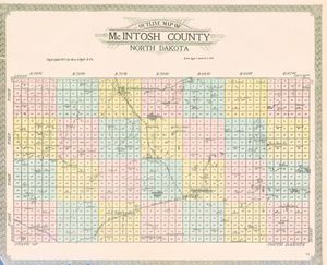 노스다코타주 매킨토시군의 1911년 개략 지도