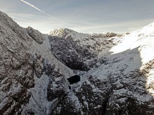 카란투어힐의 북동쪽 권곡(이글스 네스트) 겨울 등반 지역