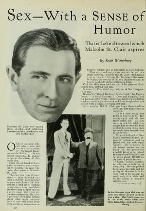 1926년 맬컴 세인트 클레어의 포토플레이 잡지