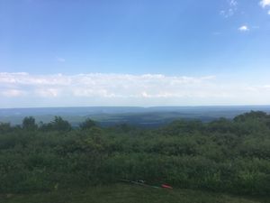 빅 포코노 주립공원(Big Pocono State Park)의 캐멀백 산(Camelback Mountain)에서 바라본 풍경