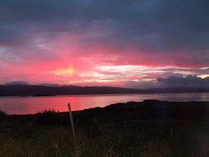 멀섬 해협의 일출