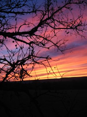 웨스트버지니아주 모건군의 일몰