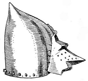 14세기 클라프비지어, 초기 형태의 시야를 가린 바시넷