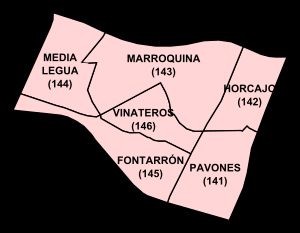 모라탈라스의 행정 구역