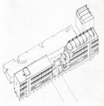 나르콤핀 건물의 등각 투영도.