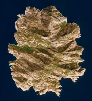 섬의 위성 사진