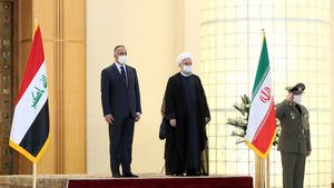 2020년 7월, 하산 로하니 이란 대통령과 알카드히미