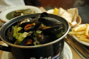 벨기에의 Moules marinière