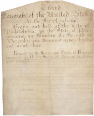 국립 문서 기록 관리청에 보관된 수정 헌법 제11조