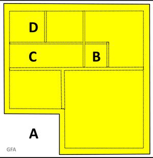 총 바닥 면적(GFA) 측정