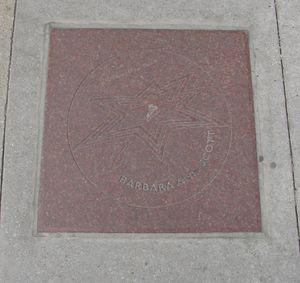 캐나다 명예의 거리에 있는 바바라 앤 스콧의 별