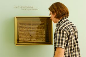 바흐 하우스의 바흐 자필 악보