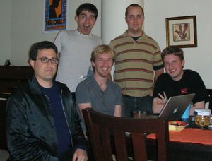 최초의 바캠프 기획 회의: 탄테크 첼릭, 크리스 메시나, 맷 멀렌웨그, 앤디 스미스, 라이언 킹 (2005년 8월 20일)