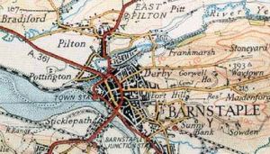 1937년 반스터플 지도, 철도 노선 표시