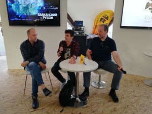 영화 발칸 라인의 제작자 (왼쪽부터): 안드레이 볼긴, 안드레이 아나이킨, 이반 나우모프