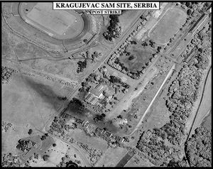 세르비아 크라구예바츠의 SAM 기지 폭격 피해 평가
