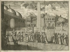 1727년, 오브리 드 라 모트라이에의 서양 판화