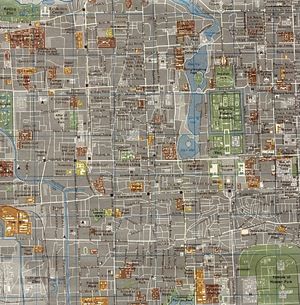 1988년 베이징 중심부 지도