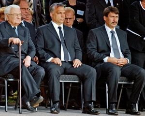 보로시, 오르반, 아데르가 2013년 귈라 혼 장례식에 참석